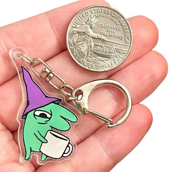 Smiling Friends Coffee Mug Glep Acrlyic Keychain - Picture 2 of 4